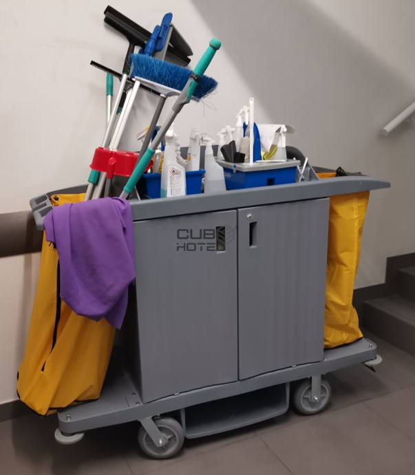 Multifunction Service Cart Linen Trolley
